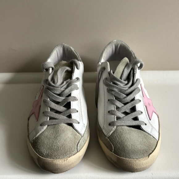 Golden Goose White and Pink Star Sneakers - Picture 2 of 5